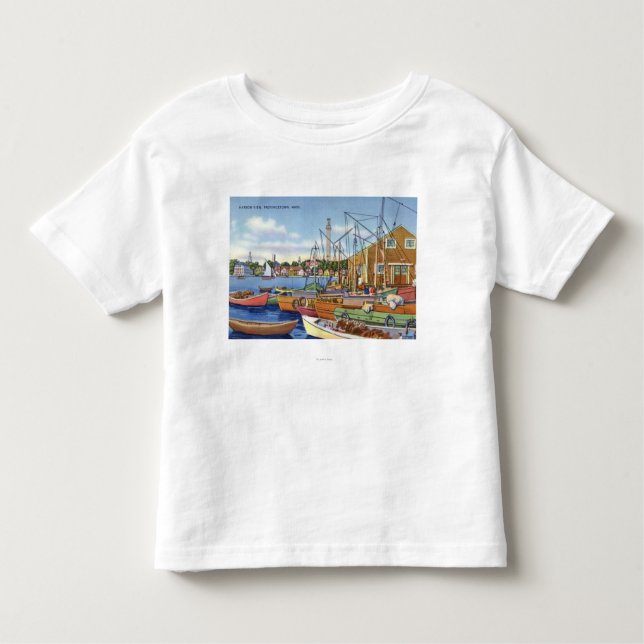 Ansicht der Boote im Hafen Kleinkind T-shirt (Vorderseite)