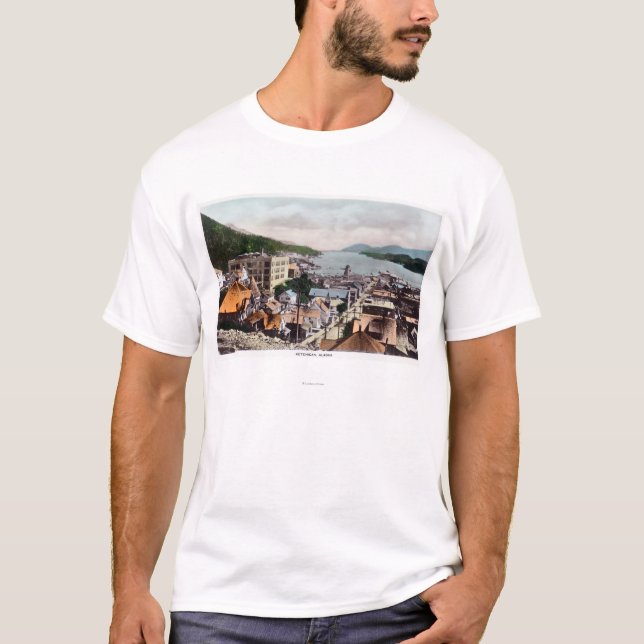 Ansicht der Bucht vom CityKetchikan, AK T-Shirt (Vorderseite)