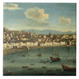 Ansicht der Bucht von Neapel von der Bucht von Fliese