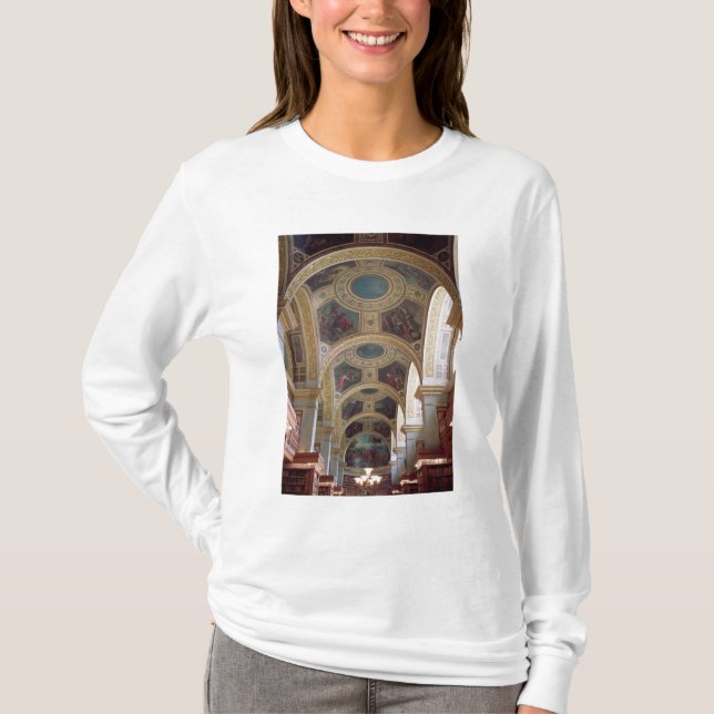 Ansicht der coffered Bibliotheksdecke mit T-Shirt (Vorderseite)