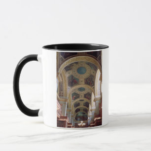 Ansicht der coffered Bibliotheksdecke mit Tasse