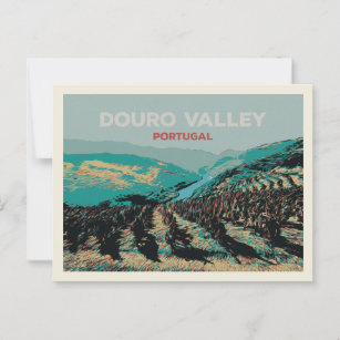 Ansicht der Douro-Taldarstellung, Portugal Postkarte