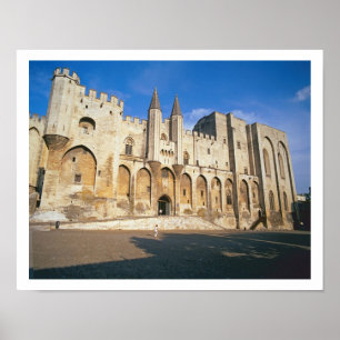 Ansicht der Eingangsfassade des Palastes (Foto) Poster