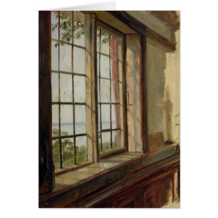 Ansicht der Elbes durch ein Fenster, 1838