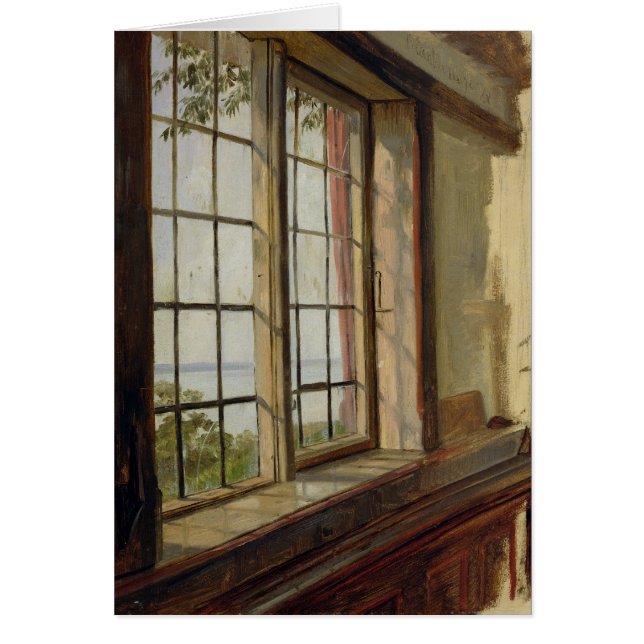 Ansicht der Elbes durch ein Fenster, 1838 (Vorne)