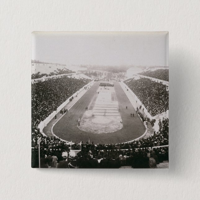 Ansicht der ersten offiziellen olympischen Spiele Button (Vorderseite)