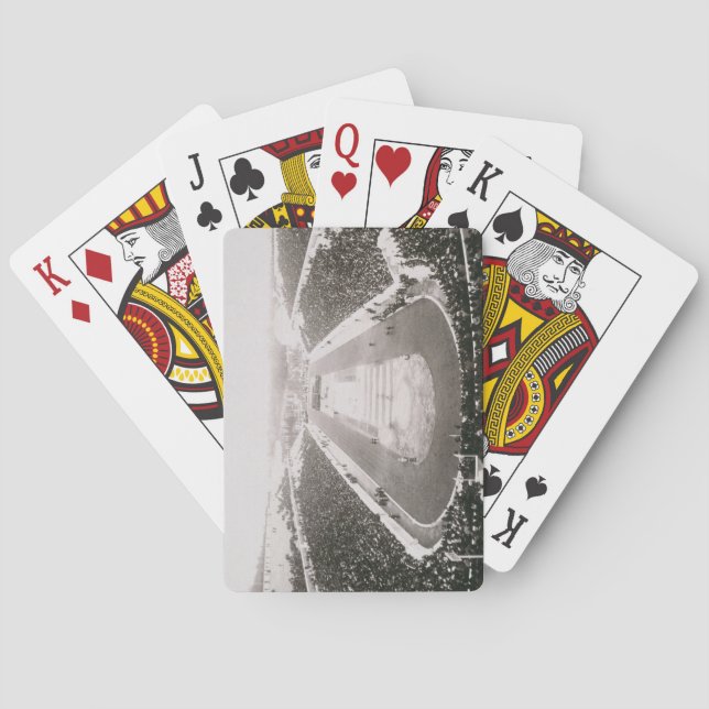 Ansicht der ersten offiziellen olympischen Spiele Spielkarten (Rückseite)