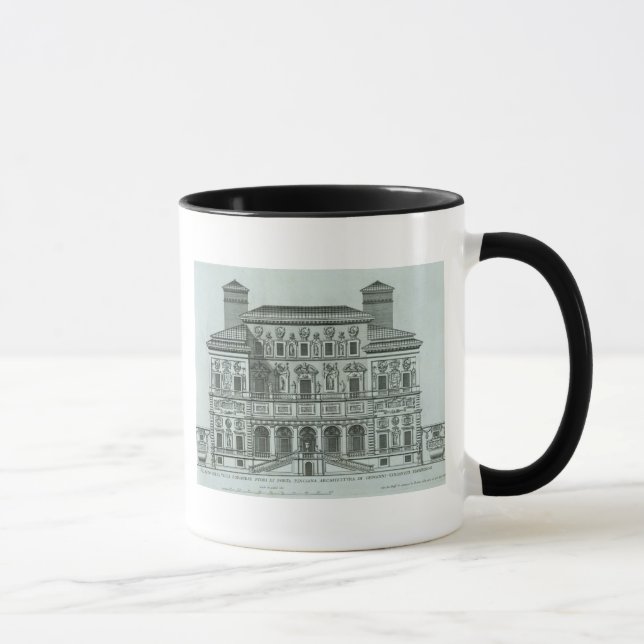 Ansicht der Fassade des Landhauses Borghese, Rom Tasse (Rechts)
