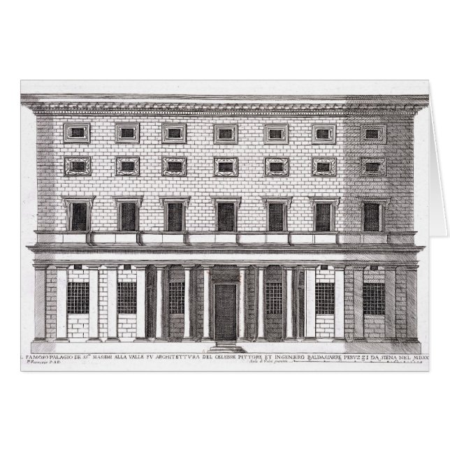 Ansicht der Fassade von Palazzo Massimi alla (Vorderseite (Horizontal))