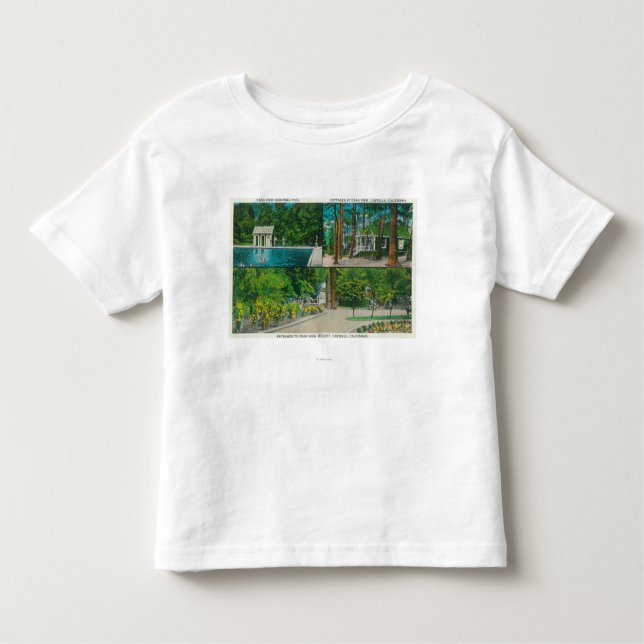 Ansicht der Felsspitzen-Ansicht ResortCastella, CA Kleinkind T-shirt (Vorderseite)