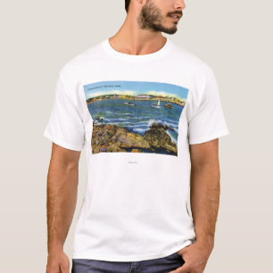 Ansicht der Fischerboote von York-Strand T-Shirt