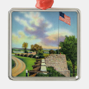 Ansicht der Flaggen-Bastion und der Südwand Ornament Aus Metall