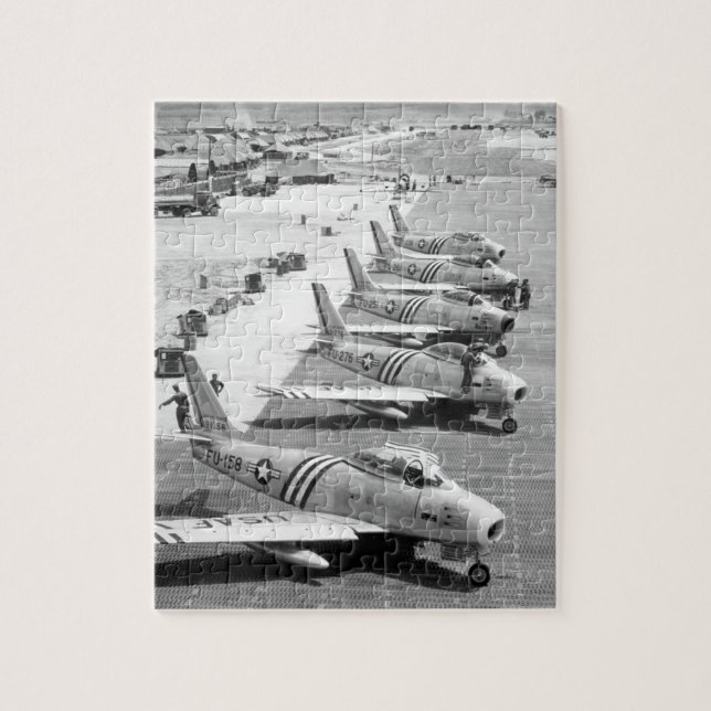 Ansicht der Flugzeuge F-86 auf dem flight_War Bild Puzzle (Vertikal)