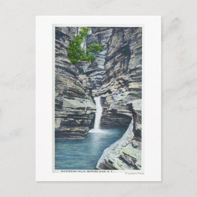 Ansicht der Flüsternfälle Postkarte (Vorderseite)