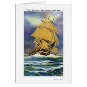Ansicht der Fregatte-Konstitution, alter Ironsides