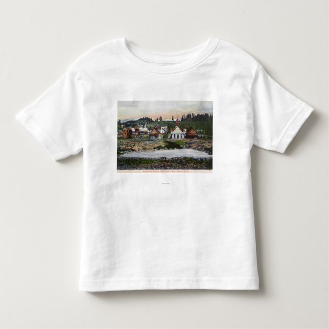 Ansicht der Frühlinge und der Stadt Kleinkind T-shirt (Vorderseite)