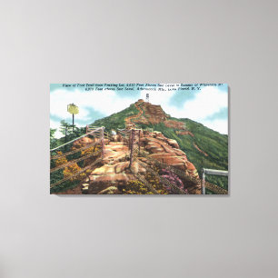 Ansicht der Fuß-Spur zum Gipfel Leinwanddruck