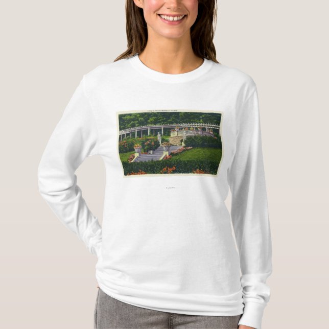 Ansicht der Gärten bei Yaddo T-Shirt (Vorderseite)