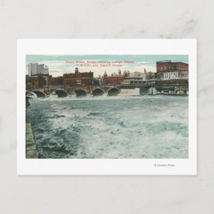 Ansicht der Gerichts-Straßen-Brücke, die Lehigh Postkarte