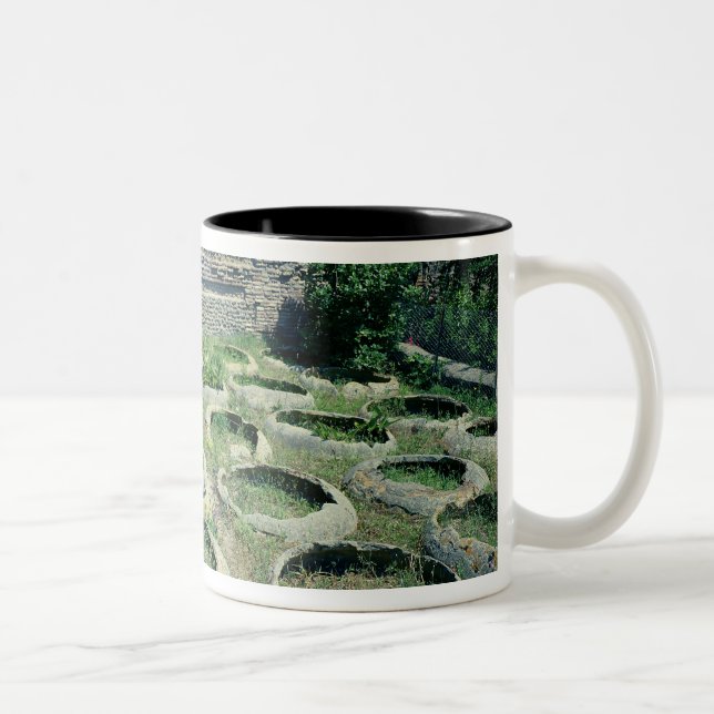 Ansicht der Geschäfte Zweifarbige Tasse (Rechts)