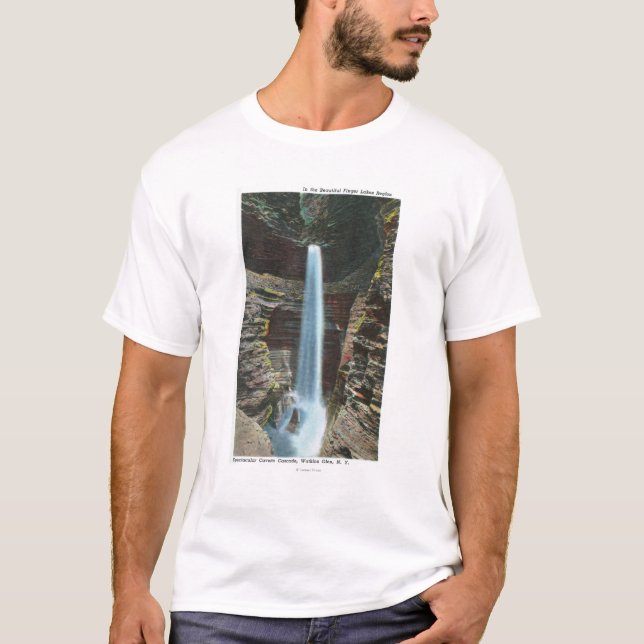 Ansicht der großartigen Höhlen-Kaskade T-Shirt (Vorderseite)