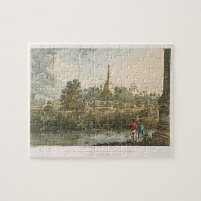 Ansicht der großen Dagon Pagode in Rangun von Puzzle (Horizontal)