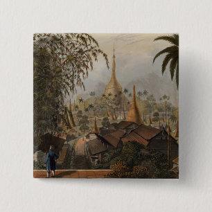 Ansicht der großen Dagon Pagode und des Button