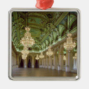 Ansicht der großen Salle DES-Partys, nach 1871 Silbernes Ornament