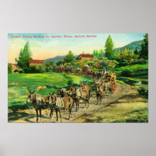 Ansicht der Güterteams für die Beförderung von Bar Poster