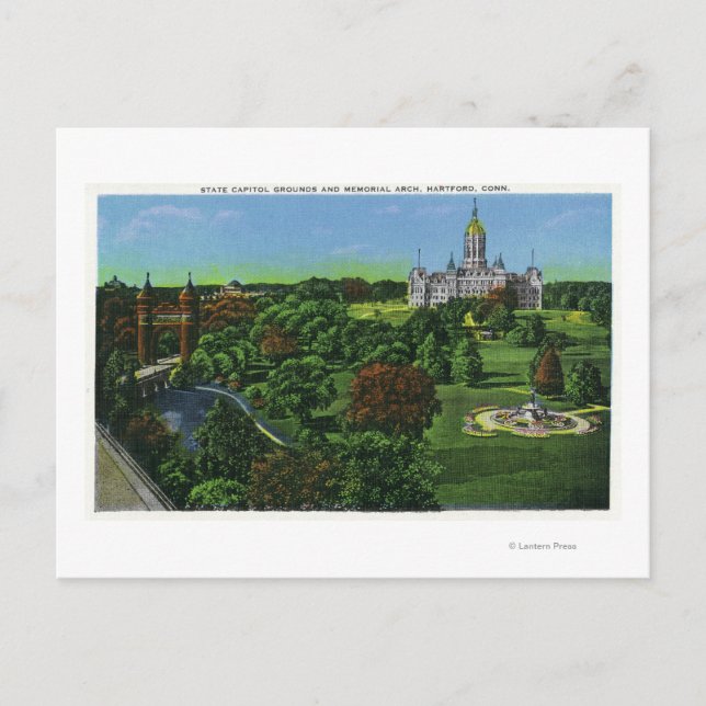 Ansicht der Hauptstadt des Staat, Gedächtnisbogen Postkarte (Vorderseite)