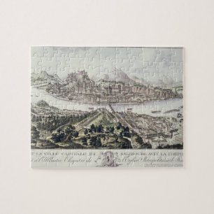 Ansicht der Hauptstadts-Stadt und der Festung von Puzzle