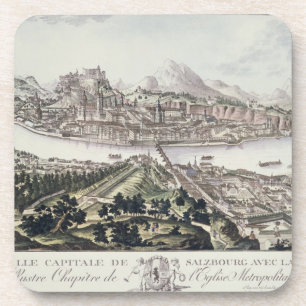 Ansicht der Hauptstadts-Stadt und der Festung von Untersetzer