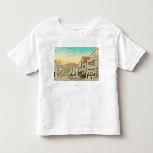 Ansicht der Hauptstraße, Pferdewagen Kleinkind T-shirt (Vorderseite)