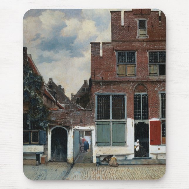 Ansicht der Häuser in Delft Mousepad (Vorne)