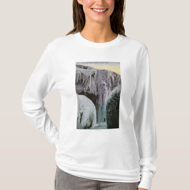 Ansicht der Höhle der Winde im Winter T-Shirt (Vorderseite)