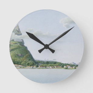 Ansicht der Insel von Bora Bora, 'vom Reise-Auto Runde Wanduhr