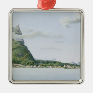 Ansicht der Insel von Bora Bora, 'vom Reise-Auto Silbernes Ornament