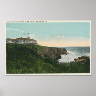 Ansicht der Kahlkopf-Klippe u. Äußeres der Klippe Poster