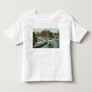 Ansicht der Kanal-Boote, die über den Aquädukt Kleinkind T-shirt