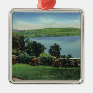 Ansicht der Kanonen und der Südwand Silbernes Ornament