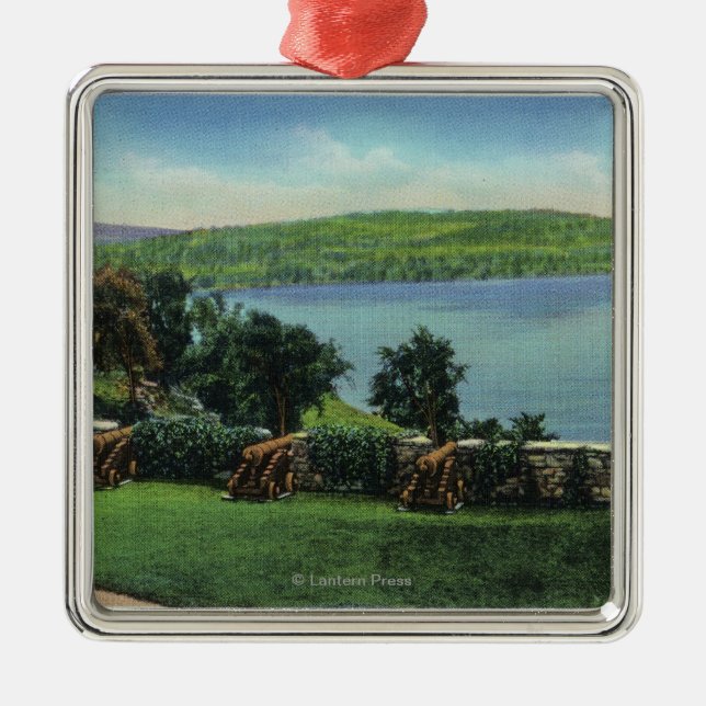 Ansicht der Kanonen und der Südwand Silbernes Ornament (Vorne)