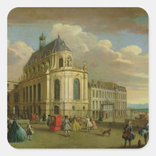 Ansicht der Kapelle des Chateaudes Quadratischer Aufkleber