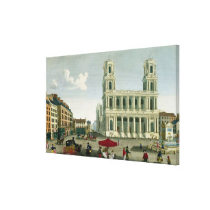 Ansicht der Kirche des Heiligen-Sulpice Leinwanddruck