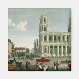 Ansicht der Kirche des Heiligen-Sulpice Magnet
