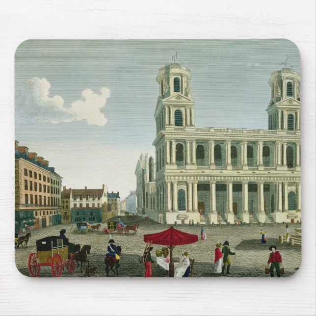 Ansicht der Kirche des Heiligen-Sulpice Mousepad (Vorne)