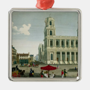 Ansicht der Kirche des Heiligen-Sulpice Ornament Aus Metall