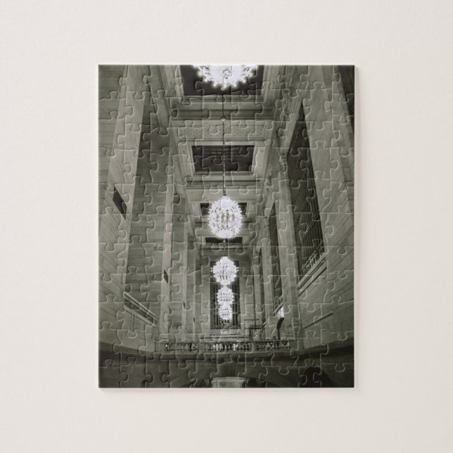 Ansicht der Lampen (b/w Foto) Puzzle (Vertikal)