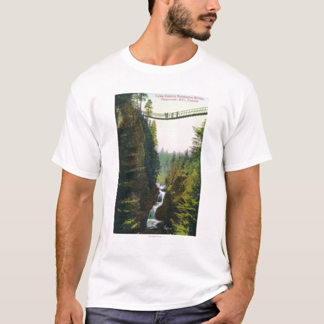 Ansicht der Lynn-Schlucht-Hängebrücke T-Shirt (Vorderseite)