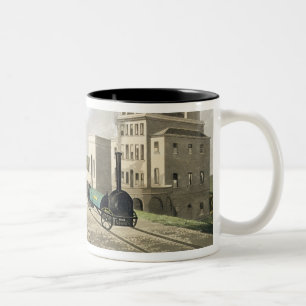 Ansicht der Manchester- und Liverpool-Eisenbahn, Zweifarbige Tasse