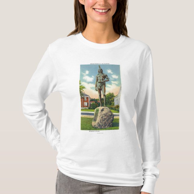 Ansicht der Massasoit Statue # 2 T-Shirt (Vorderseite)